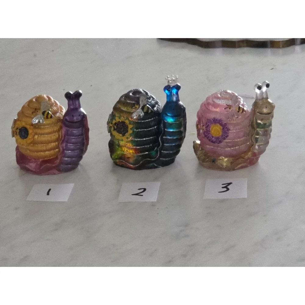 Handmade Resin Snail With Bee Hive